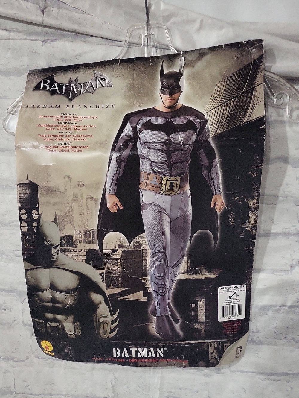 Batman Gray and Black Superhero Costume - Batman Brand Size M